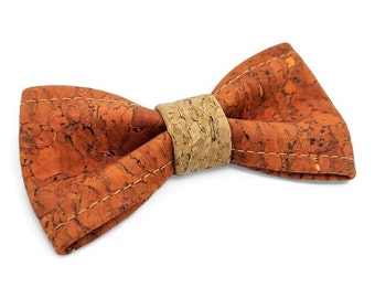 Child, Toddler / Burnt orange cork bow tie