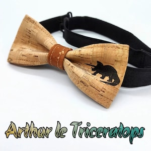 Dinosaur (Triceratops) Cork Bow Tie (4-12 years)