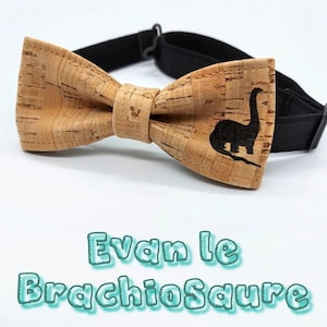 Dinosaur (Brachiosaurus) Cork Bow Tie (4-12 years)