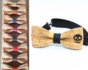 Cork bow tie with skull (4-12 years)