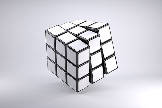 1221+ Rubik's Cube Mockup Psd Free