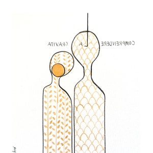 dipinto minimalista concettuale, illustrazione, inchiostro di china su carta fabriano 300 gr