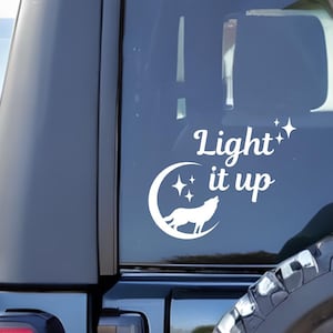 Crescent City Light it Up Car Decal, UV DTF 3D Sticker, Through love all is possible permanent sticker, Tumbler Decal, Pack of Devils
