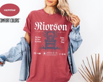 Riorson House My Chair COMFORT COLORS T-shirt Officially Licensed Fourth Wing Shirt, Rebecca Yarros Iron Flame Onyx Storm Xaden Shadow Daddy