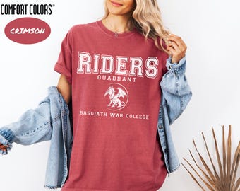 Riders Quadrant COMFORT COLORS T-shirt Officially Licensed Fourth Wing Shirt Rebecca Yarros Iron Flame Onyx Storm Xaden Riorson