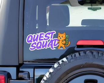 Quest Squad Onyx Storm Car Decal, UV DTF 3D Sticker, Rebecca Yarros Fourth Wing permanent sticker, Broccoli Cat Ridoc Tumbler Decal