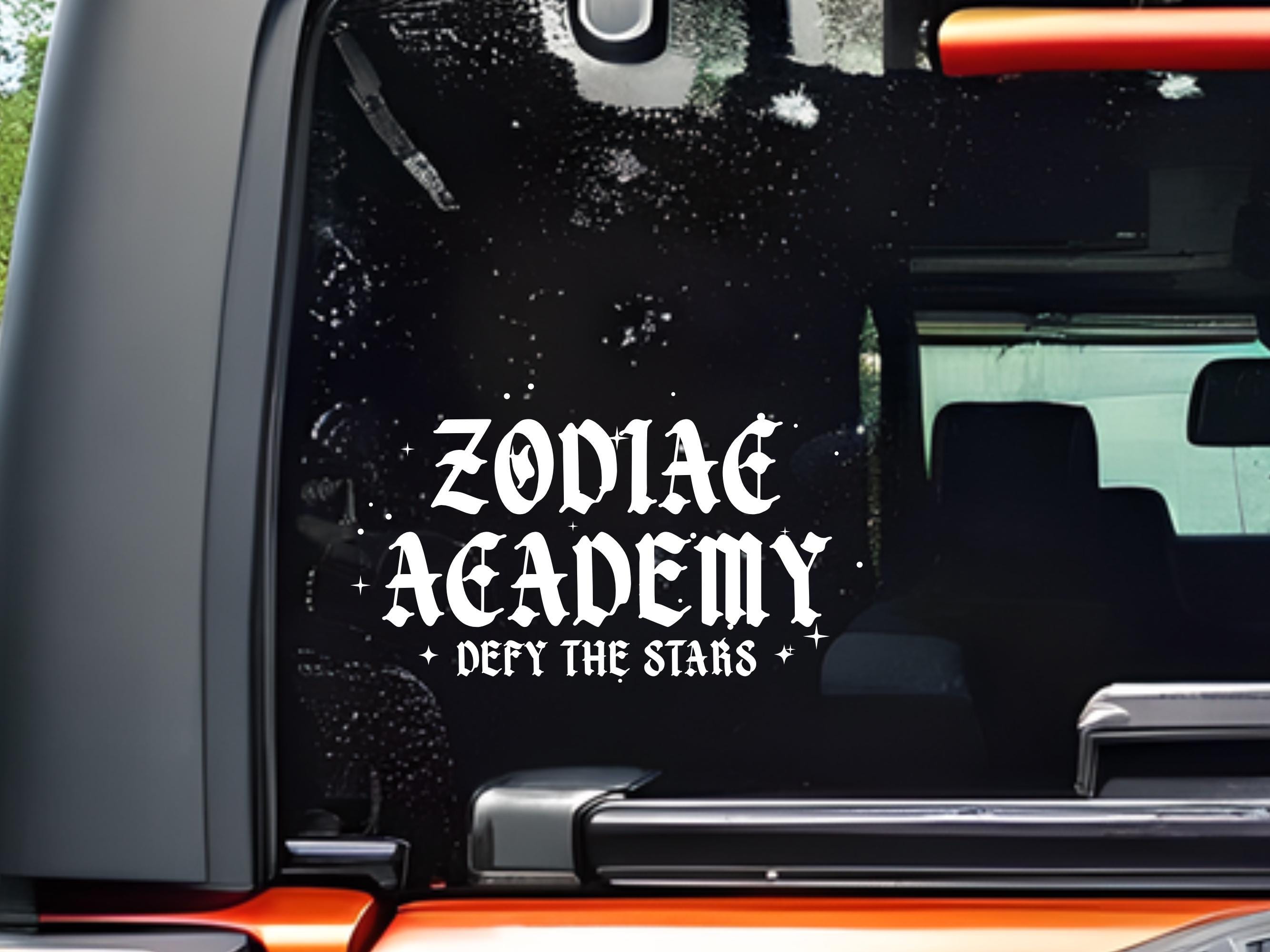 Zodiac Academy Car Decal, UV 3D Sticker, Officially Licensed ZA Kindle sticker, Defy the Stars mirror sticker, Vega Twins Darius Acrux