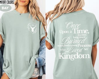 Once Upon a Time TOG COMFORT COLORS T-shirt Officially Licensed Sarah J Maas Merch, Throne of Glass Queen of Terrasen You Do Not Yield shirt