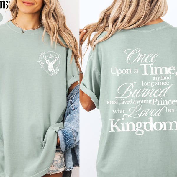 Once Upon a Time TOG COMFORT COLORS T-shirt Officially Licensed Sarah J Maas Merch, Throne of Glass Queen of Terrasen You Do Not Yield shirt