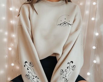 Moon Phases Tattoo Bookish Sweatshirt or Hoodie