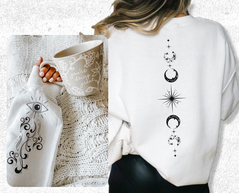 Feyre Tattoo Crewneck or Hoodie, Officially Licensed Sarah J Maas Merch, A Court of Thorns and Roses, Under the Mountain, Rhysand Bargin image 2