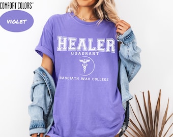 Healer Quadrant COMFORT COLORS T-shirt Officially Licensed Fourth Wing Shirt Rebecca Yarros Iron Flame Onyx Storm Quest Squad