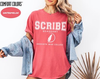 Scribe Quadrant COMFORT COLORS T-shirt Officially Licensed Fourth Wing Shirt Rebecca Yarros Iron Flame Onyx Storm Quest Squad