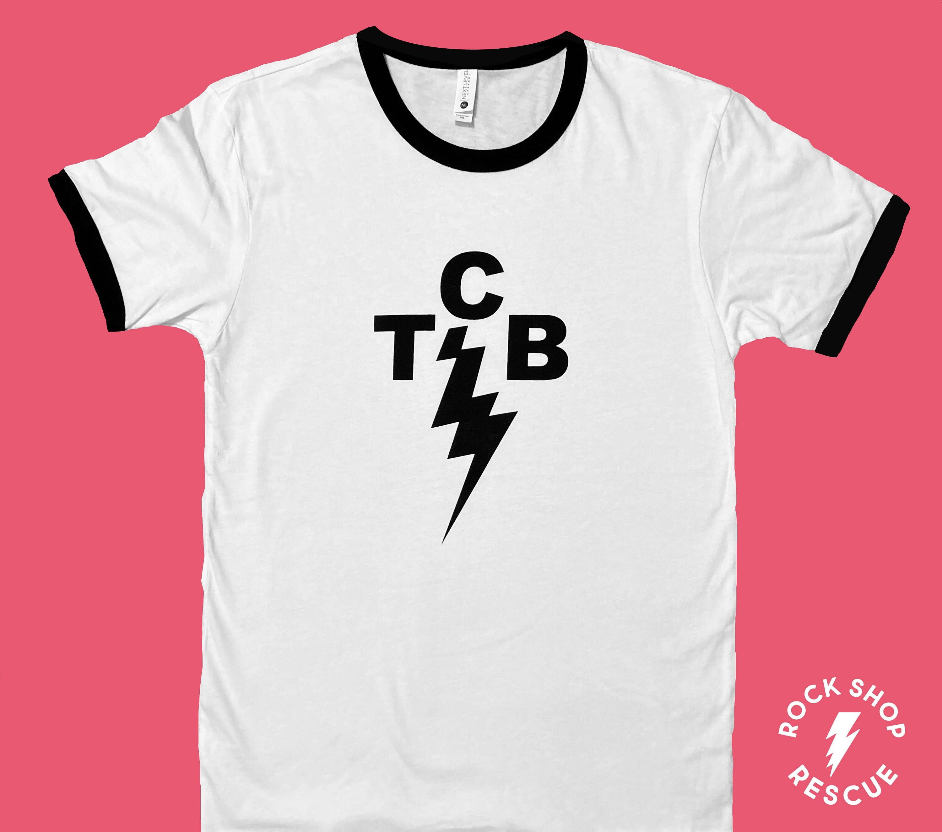 TCB Lightning Bolt T-shirt Vintage Retro 1970s Style Ringer