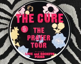 The Cure - Love & Rockets - Pixies The Prayer Tour Concert Ticket Stub Button Badge 1989 US Tour Pin