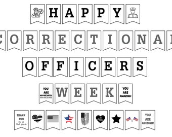 Correctional Officers Appreciation Week Banner Printable, Banner Correctional Officer Appreciation Sign, Prison Officers Banner Decor PDF