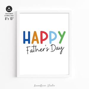 Placa de Feliz Dia dos Pais para Imprimir, Pôster do Dia dos Pais, Arte de Parede para o Dia dos Pais, Decoração do Melhor Pai de Todos os Tempos, Impressão Instantânea para o Dia dos Pais
