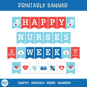 Nurse Appreciation Week Printable Banner, Nurses Week Banner Printable, Happy Nurses Week Decor, Nurses Week Bulletin Board, Nurses Day