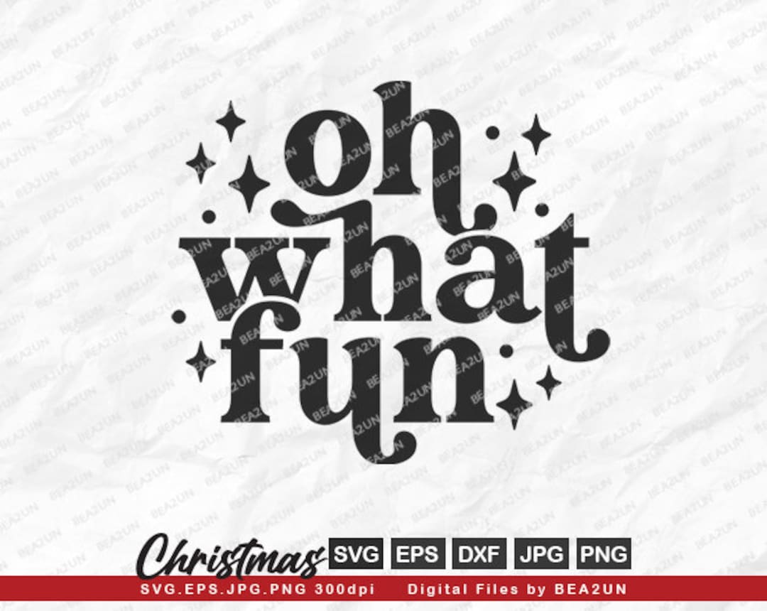 Oh What Fun SVG, Merry Christmas SVG, Winter Svg, Retro Christmas SVG