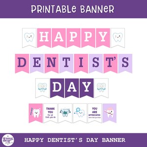 Baner na Dzień Dentysty do wydrukowania, podziękowania za Dzień Dentysty, dekoracja na Dzień Dentysty, znak na Dzień Dentysty do wydrukowania, Dzień Dentysty
