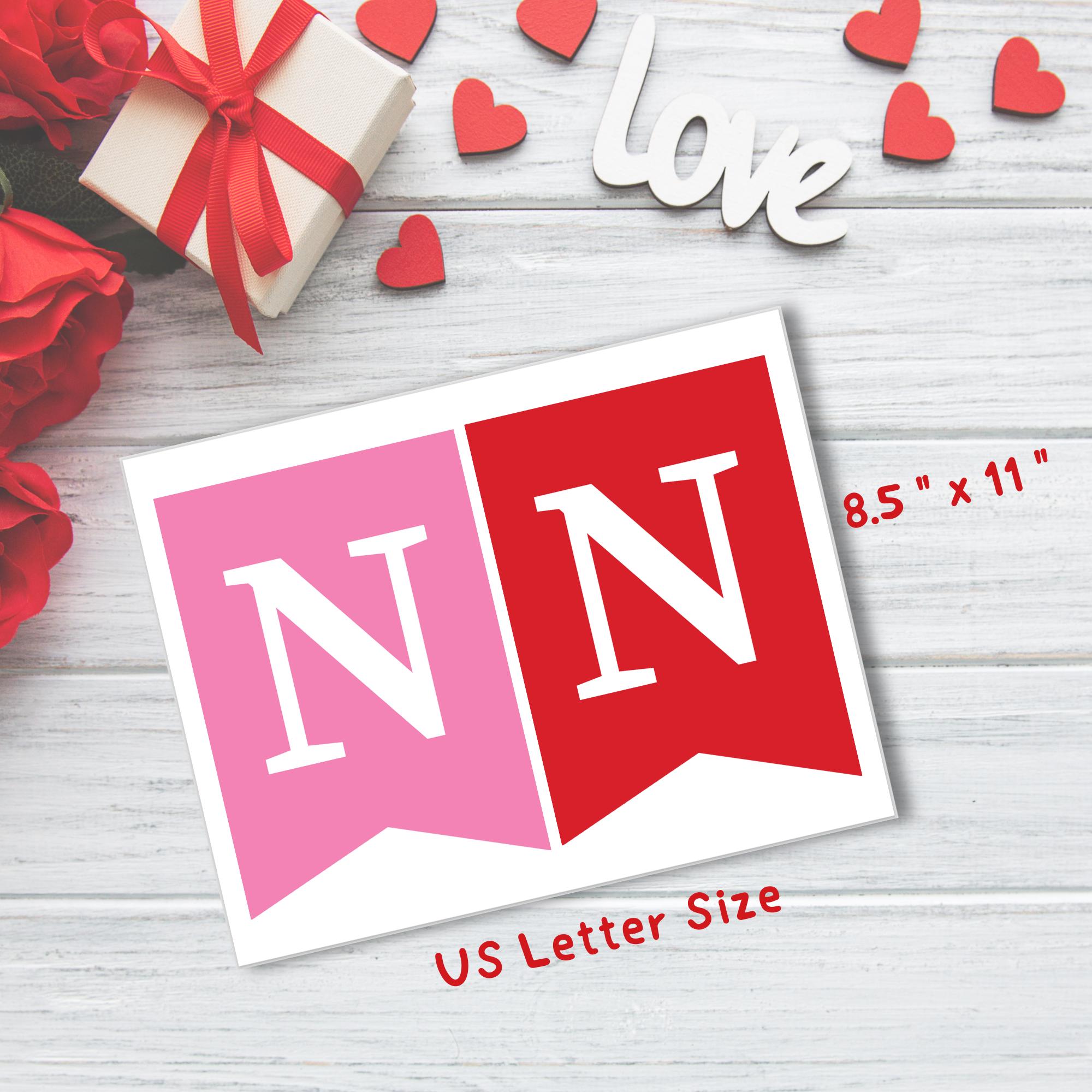 Valentines Day Printable Banner, Valentine Party Decor, Be Mine ...