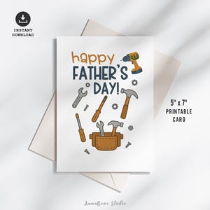 Fathers Day Card Printable, Father&#39;s Day Card, Happy Fathers Day Greeting Card Printable, Best Dad Gift, Card for Dad Instant Download