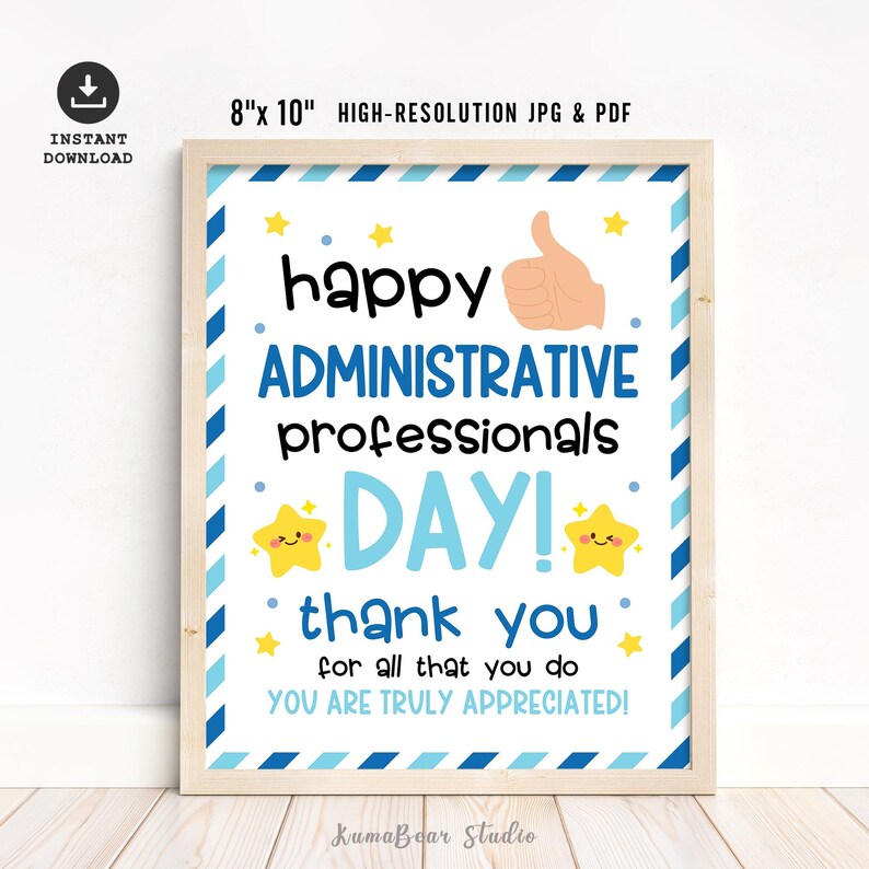 Administrative Assistants Day Printable Poster, Admin Professional ...