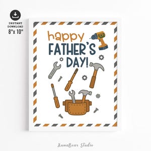 Cartaz para imprimir do Dia dos Pais, Placa para imprimir do Dia dos Pais, Arte de parede para o Feliz Dia dos Pais, O melhor pai do mundo, Decoração para download digital do Dia dos Pais