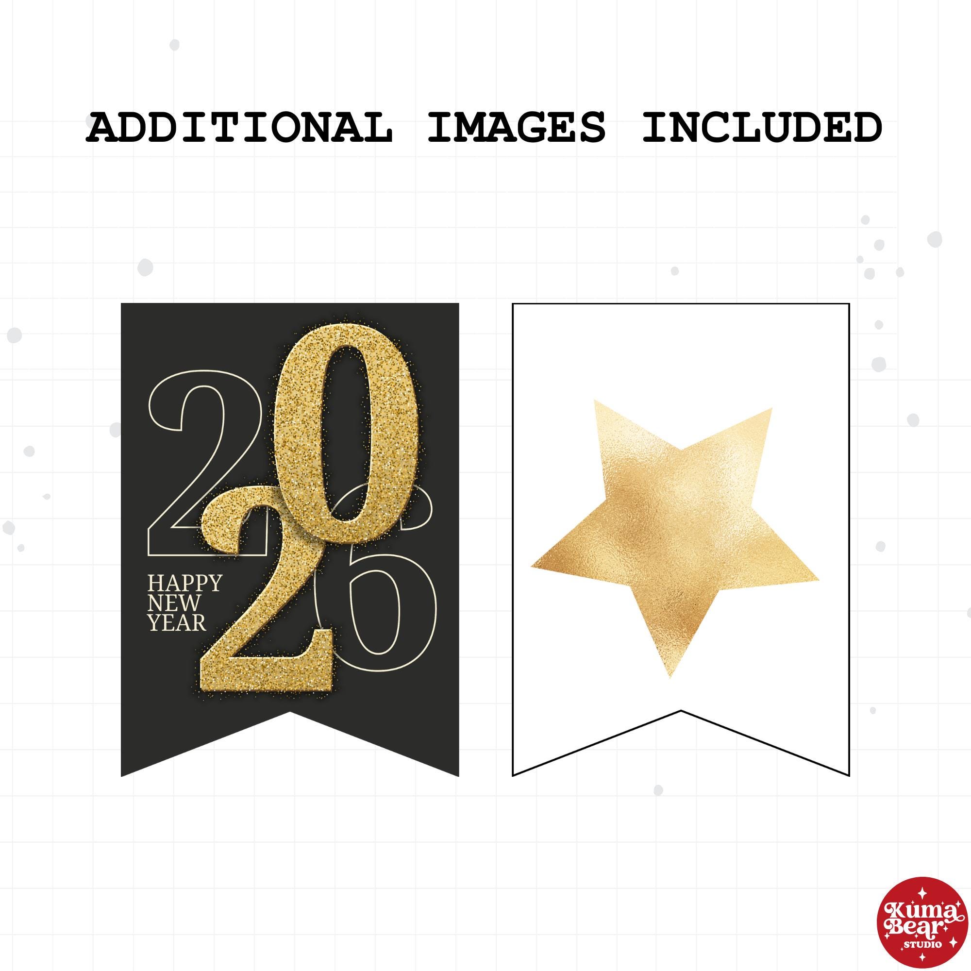 Printable Banner Happy New Year 2026 Decor, New Year’s Eve Party ...
