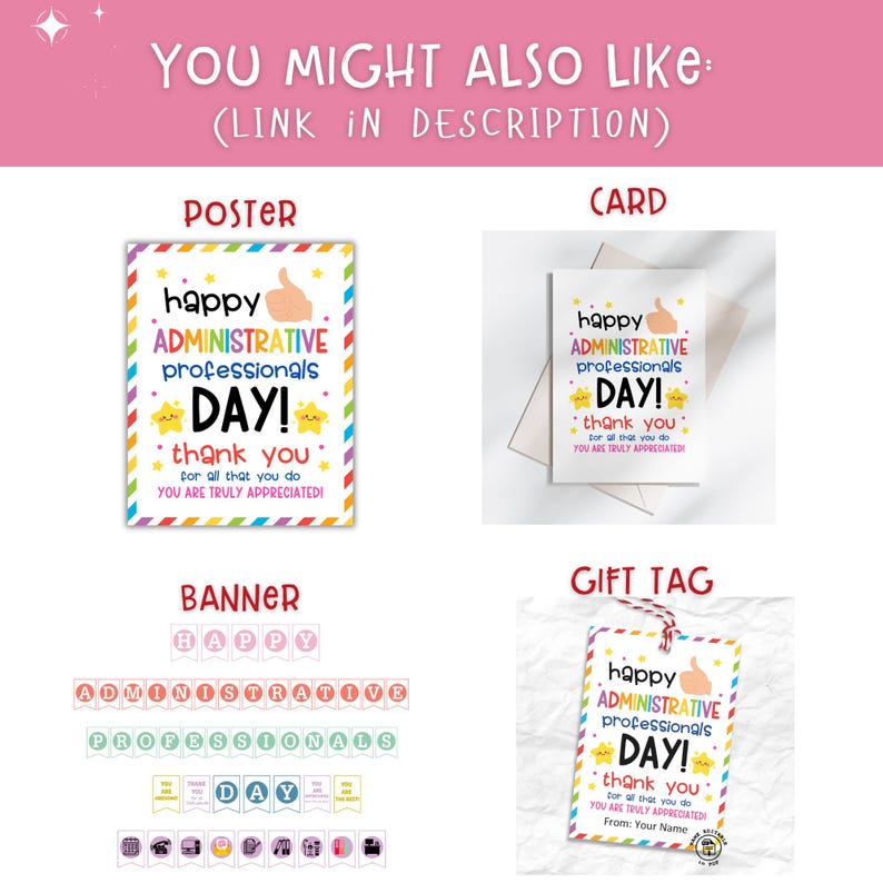 Administrative Assistants Day Printable Poster, Admin Professional ...