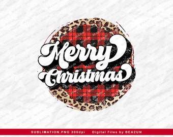 Merry Christmas PNG, Retro Christmas Sublimation Design Downloads, Christmas Png, Leopard Png, Buffalo Plaid Png, Christmas tshirt Designs