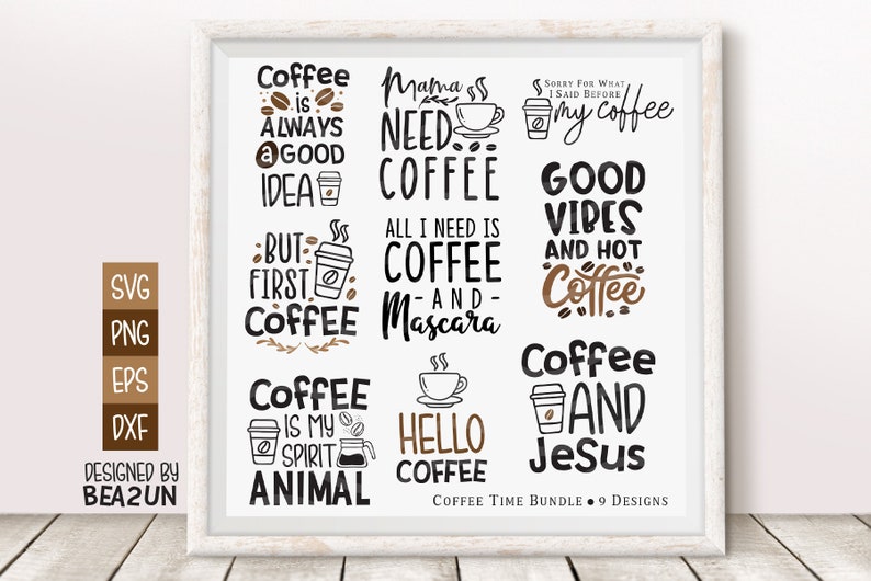 Download Clip Art Coffee Time Svg Bundle Coffee Lover Svg Love Coffee Quote Print Instant Download Design For Cricut Or Silhouette Art Collectibles