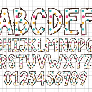 First Day of School Alphabet Letters PNG Bundle Hand Drawn - Etsy