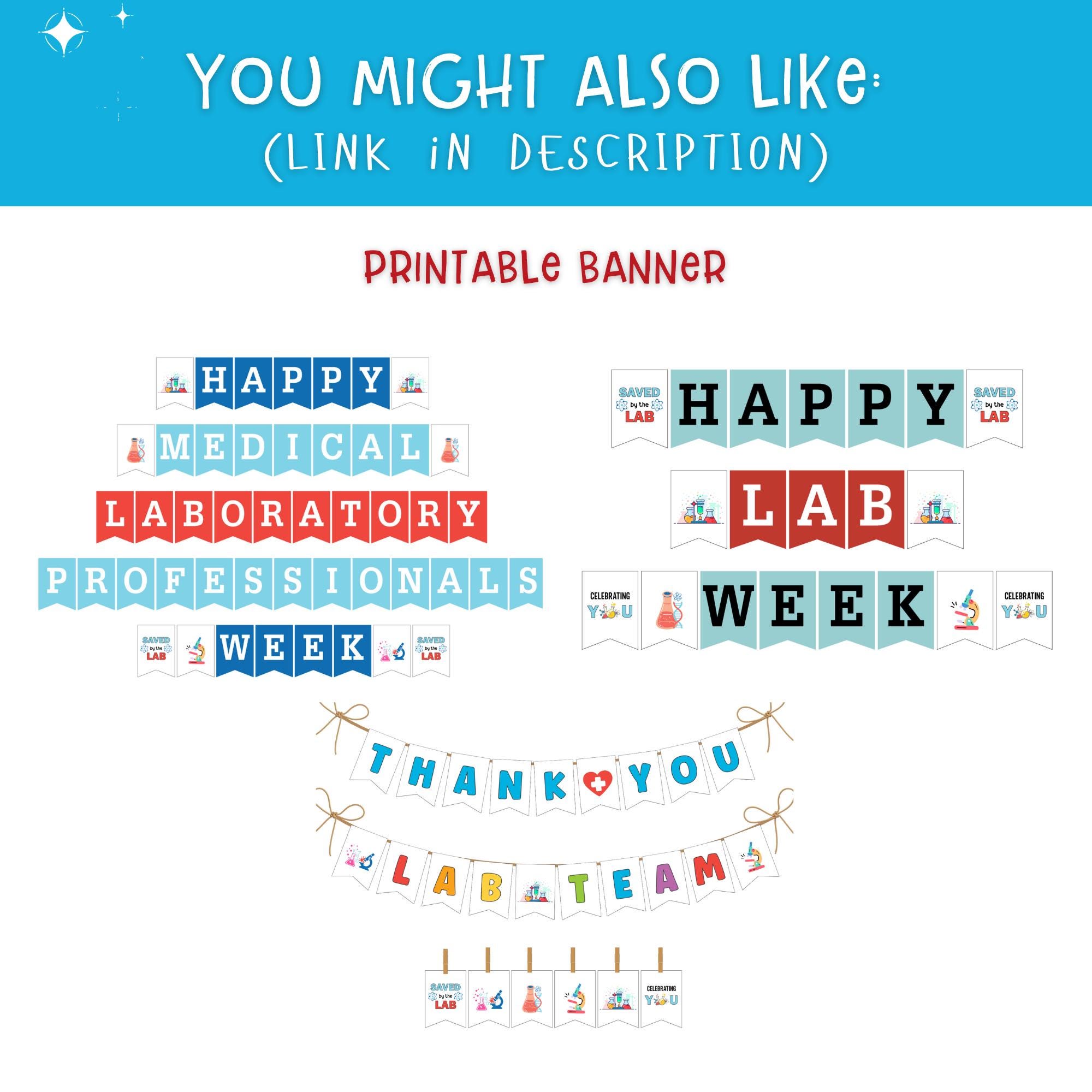 Printable Lab Week Banner, Medical Laboratory Professional Appreciation ...