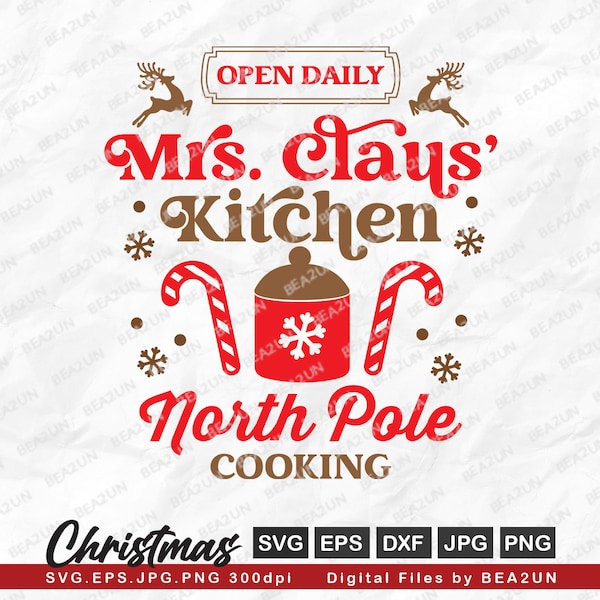 Mrs Claus Bakery Sign Etsy