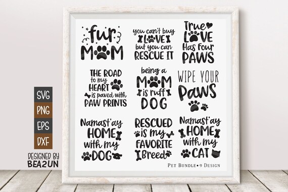 Download Pet Bundle Svg Dog Lover Svg Fur Mom Svg Funny Dog Mom Svg Etsy
