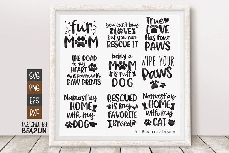 Download Pet Bundle Svg Dog Lover Svg Pet Rescue Svg Print Instant Download Design For Cricut Or Silhouette Fur Mom Svg Funny Dog Mom Svg Clip Art Art Collectibles