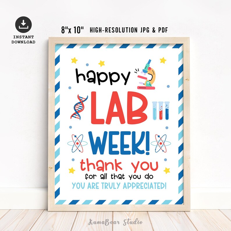 Cath Lab Tech Week Signs Lab Week Sign, Medical Staff Appreciation Poster, Thank You Banner ...
