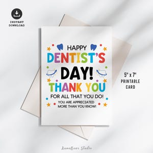 Karta na Dzień Dentysty, Karta podarunkowa na Dzień Dentysty, Karta z podziękowaniami dla dentysty, Narodowy Dzień Dentysty, Karta z pozdrowieniami na Dzień Dentysty do wydrukowania
