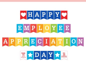 Employee Appreciation Day Printable Banner, Employee Appreciation Week Banner, Employee Appreciation Decor, Employee Day Bulletin Board