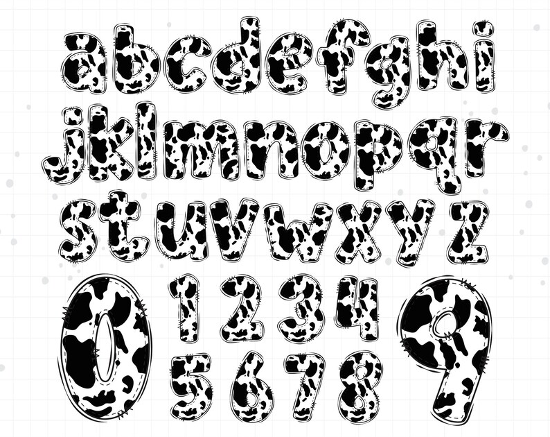 Western Cowboy Alphabet PNG Cowboy Alphabet Letters PNG Etsy