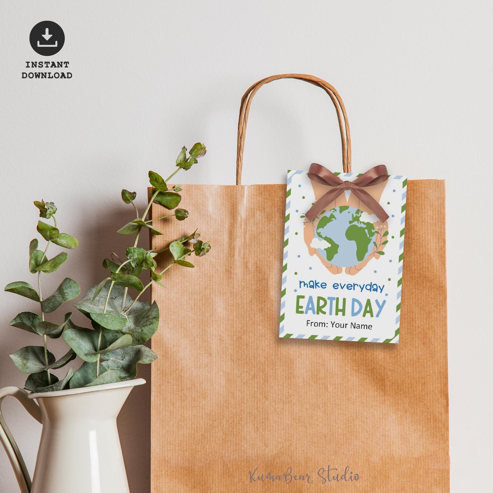 Earth Robe Tag Make Everyday Earth Day Gift Tags Printable (digital Download) - Etsy