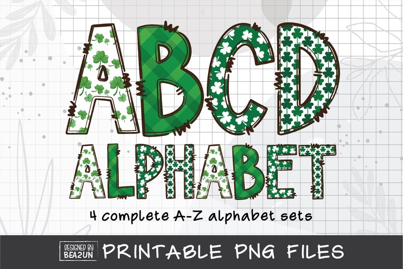 Instant Download Alphabet PNG Sublimation Letters Christmas Doodle Alphabet Letters Sublimation PNG Red Stripe Letters PNG