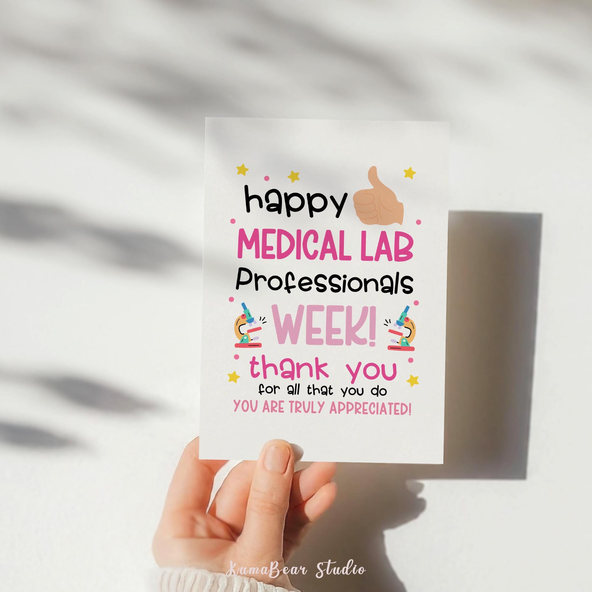 Lab Week Appreciation Card, Thank You Medical Laboratory Professionals ...
