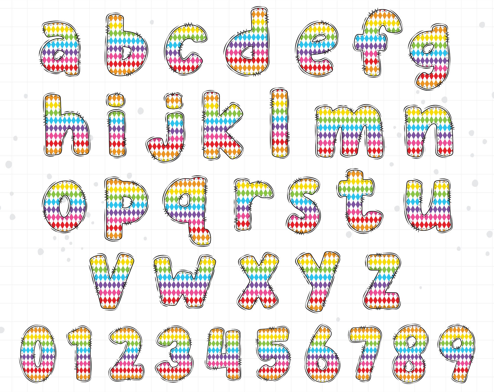 Rainbow Alphabet PNG Sublimation Bundle Rainbow Sublimation - Etsy