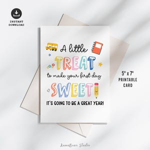Back to School Greeting Card Printable, Happy First Day of School Card, Have a Great School Year Card Printable, Teacher Gift Card