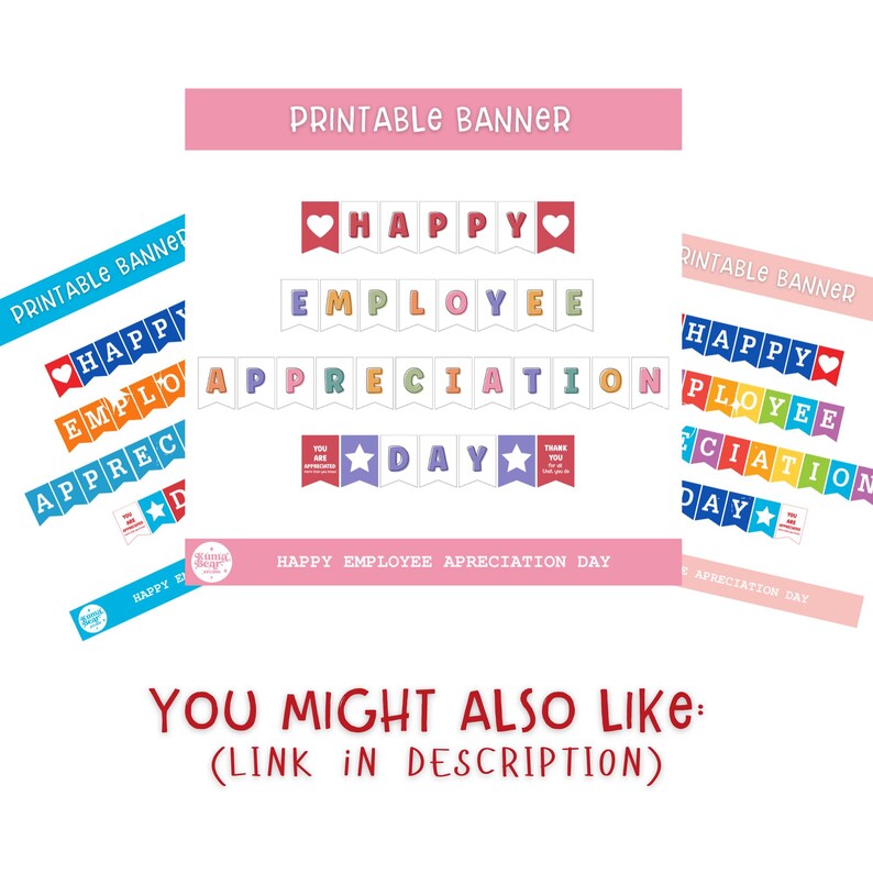 Employee Week Banner Printable Staff Appreciation Bulletin Board Team ...