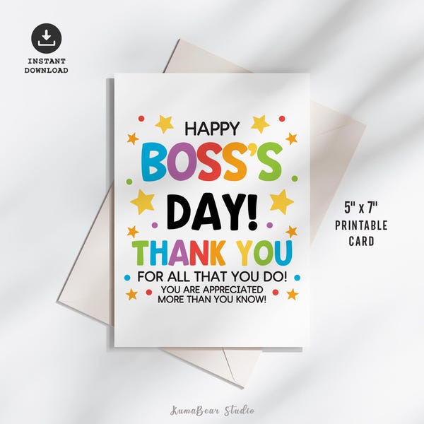Happy Bosses Printable Etsy