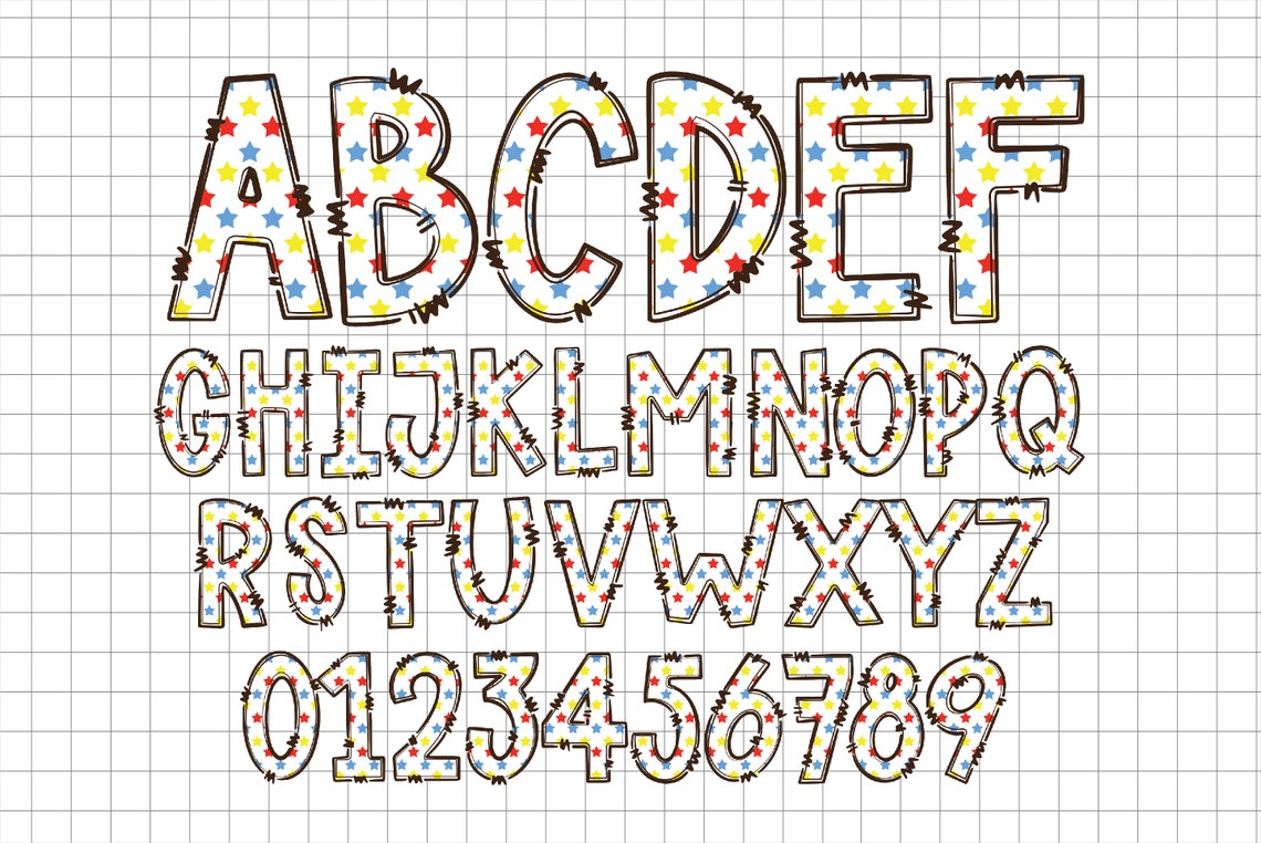 First Day of School Alphabet Letters PNG Bundle Hand Drawn - Etsy