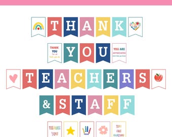 Teacher Appreciation Banner: Thank You Teachers & Staff